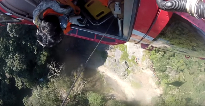 2018.02.18 空勤一大一 新竹五峰鄉 麥巴萊溪 溯溪傷患