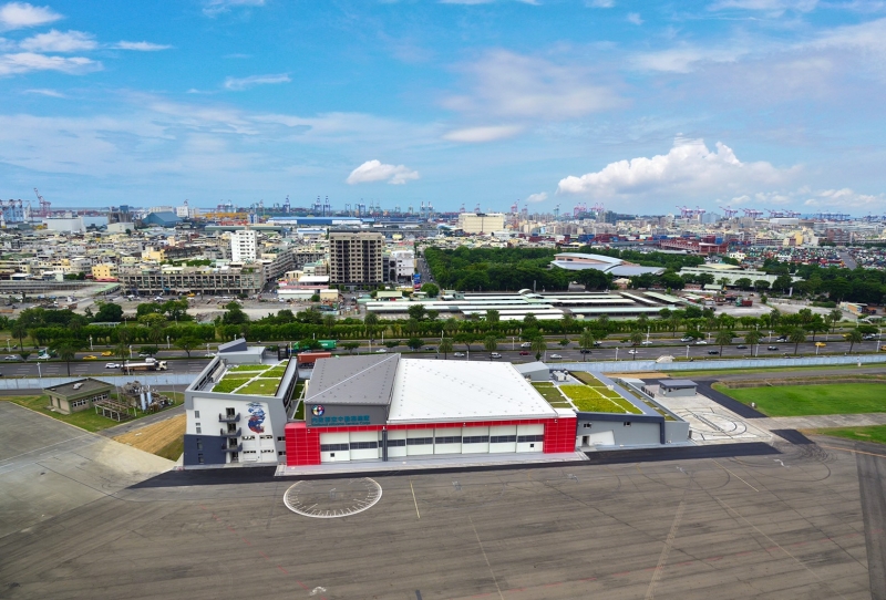 2020.10.01空勤總隊高雄駐地新蓋停機棚竣工空拍圖